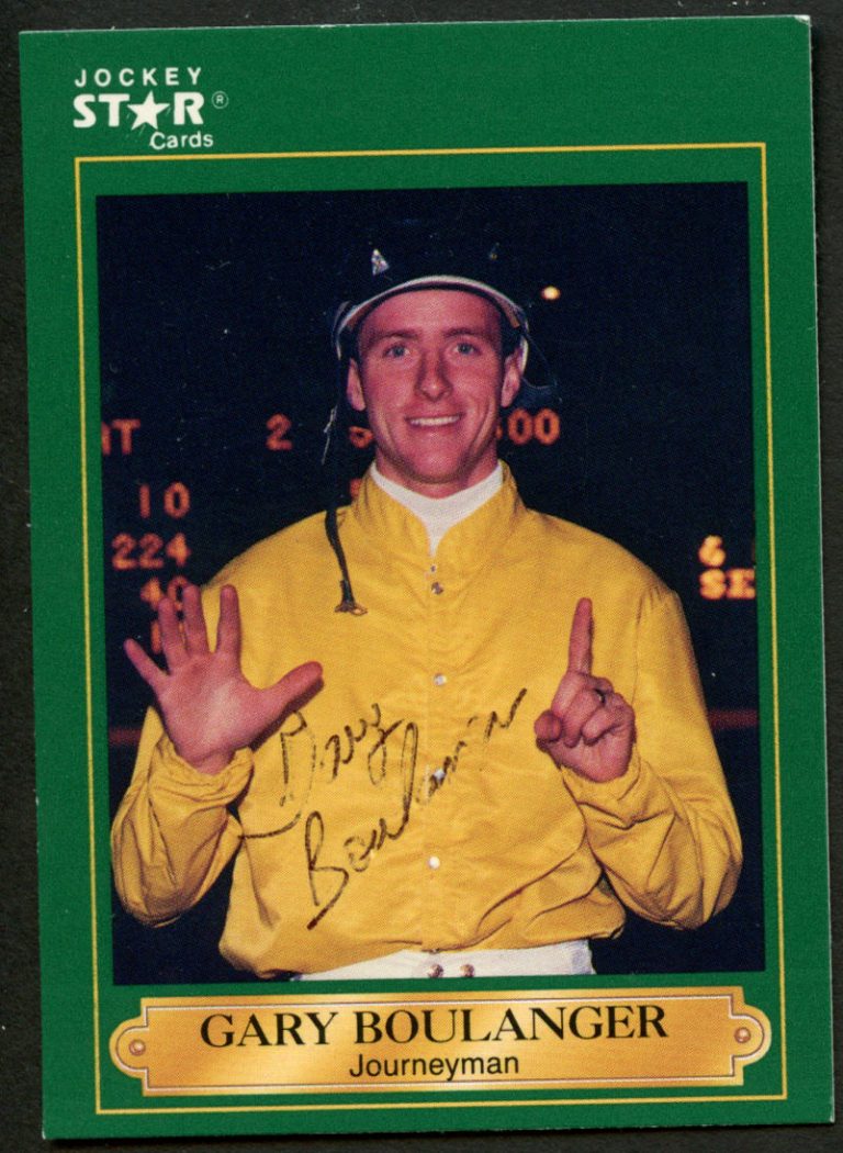 Gary Boulanger #46 signed autograph auto 1991 Horse Jockey Star Trading Card
