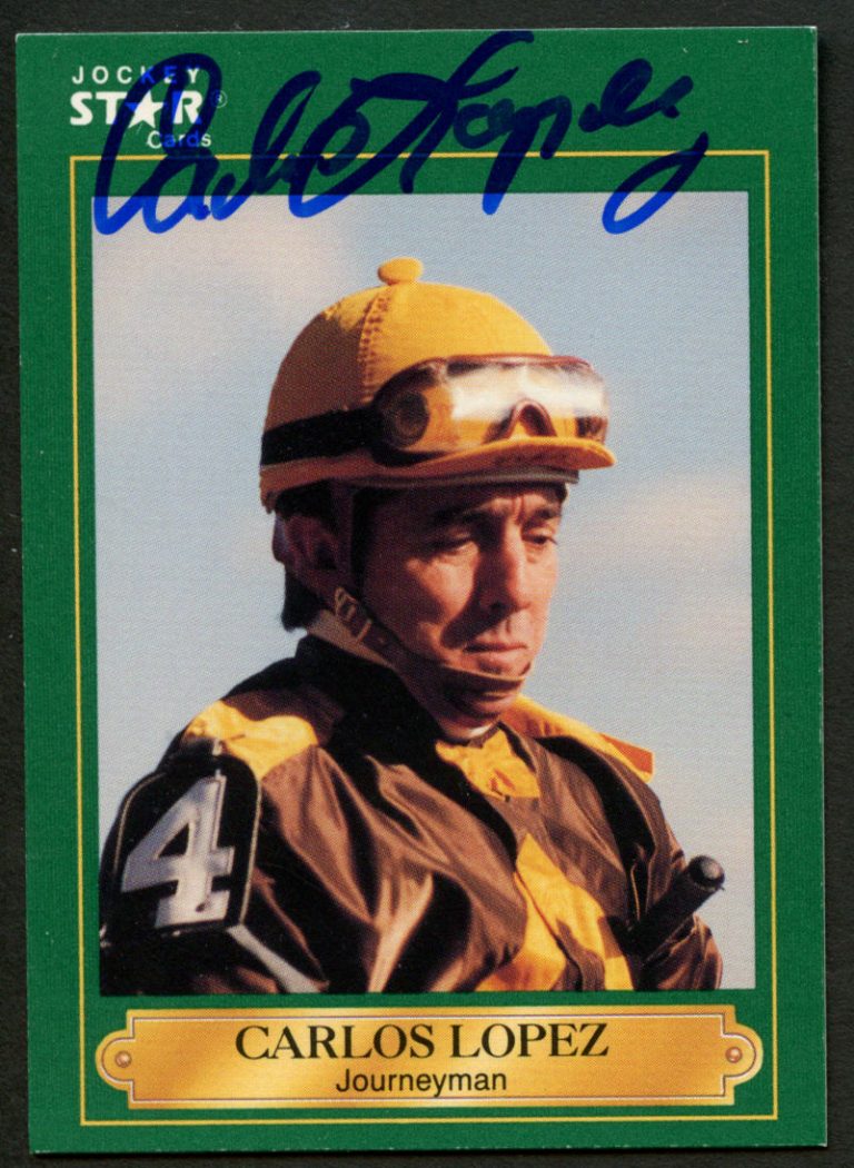 Carlos Lopez #126 signed autograph auto 1991 Horse Jockey Star Trading Card