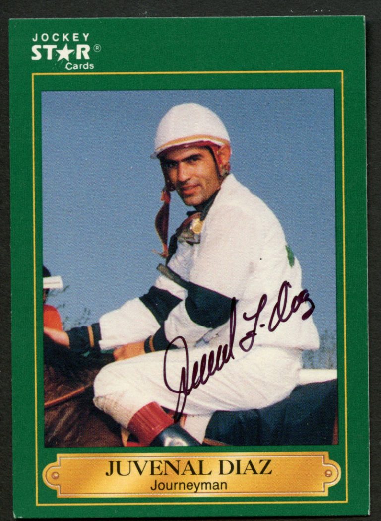 Juvenal Diaz #72 signed autograph auto 1991 Horse Jockey Star Trading Card