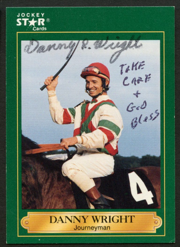 Danny Wright #209 signed autograph auto 1991 Horse Jockey Star Trading Card