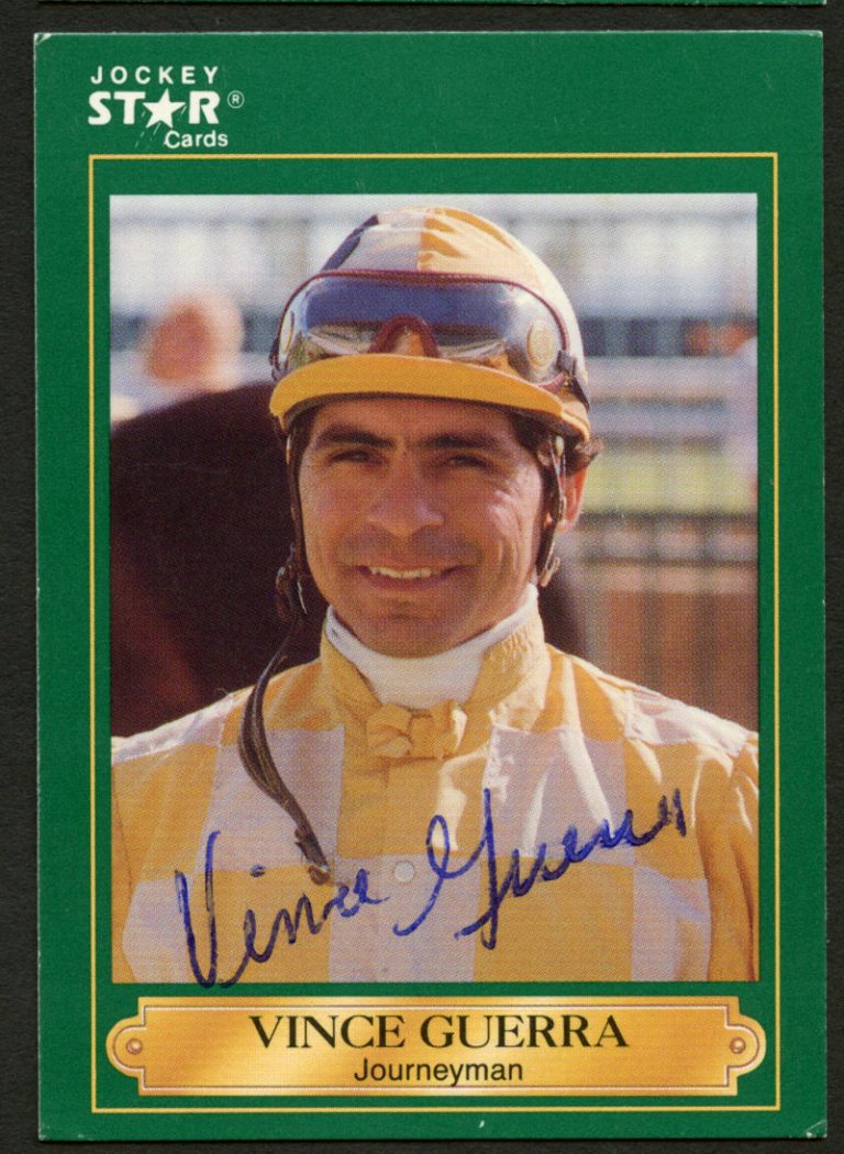 Vince Guerra #101 signed autograph auto 1991 Horse Jockey Star Trading Card