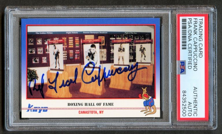 Frank Cappuccino #204 signed autograph auto 1991 Kayo Boxing Card PSA Slabbed