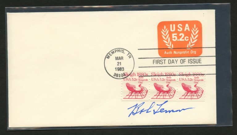 Bob Lemon d.2000 signed autograph auto FDC cover American Baseball Player PC188