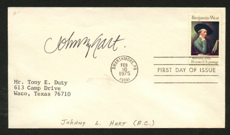 John L. Hart d.2007 signed autograph auto FDC cover American Cartoonist PC156