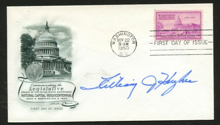 William J Hughes d2019 signed autograph FDC cover Former US Representative PC162