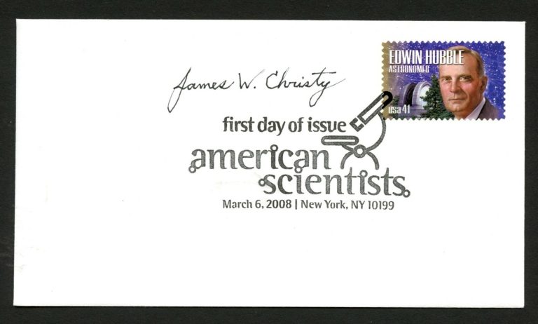 James W. Christy signed autograph auto FDC cover American Astronomer PC097