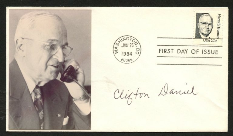 Clifton Daniel d.2000 signed autograph auto FDC cover Manager of NY Times PC105