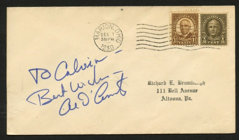 Al D'Amato signed autograph auto postal cover former US New York Senator PC089
