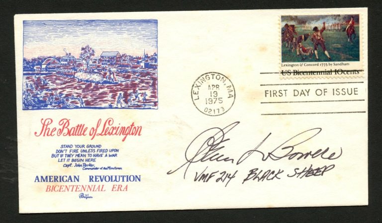 Glenn Bowers d.2010 signed autograph auto FDC cover Black Sheep Squadron PC079