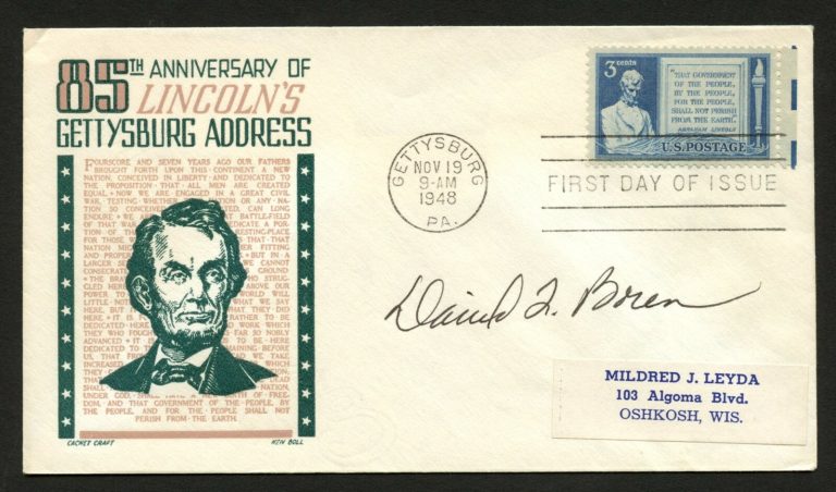 David L. Boren signed autograph auto FDC cover former Governor of Oklahoma PC073