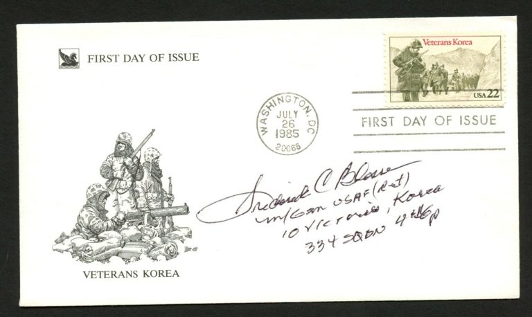 Frederick C. Blesse d.2012 signed autograph FDC cover US Air Force general PC080