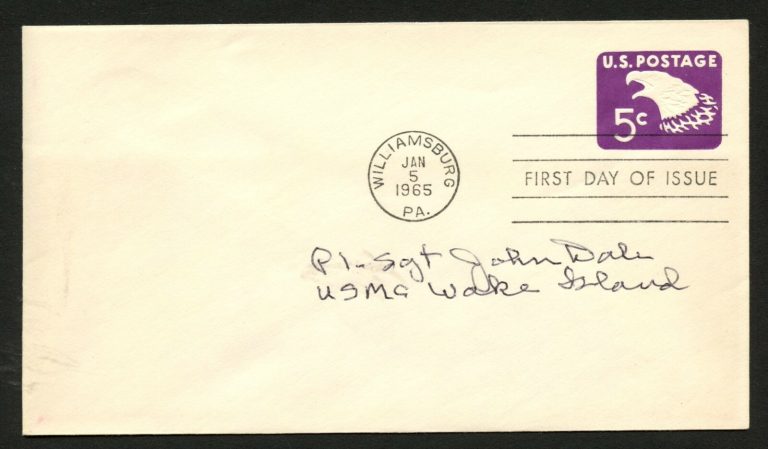 John Dale d.2014 signed autograph auto FDC cover Sergeant USMC PC113