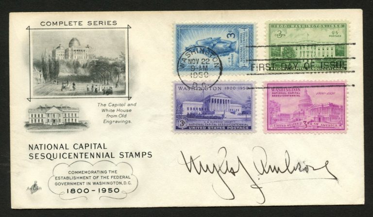 Myles J. Ambrose d.2014 signed autograph FDC cover Commissioner of Customs PC013