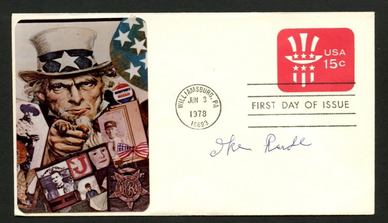 Ike Rude d.1985 signed autograph auto FDC cover Roping Horse Trainer PC276