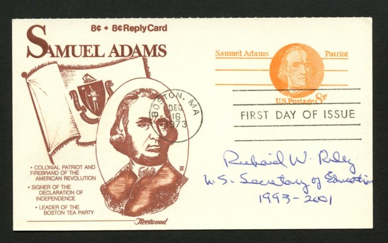 Richard Riley signed autograph auto FDI card US Secretary of Education PC280