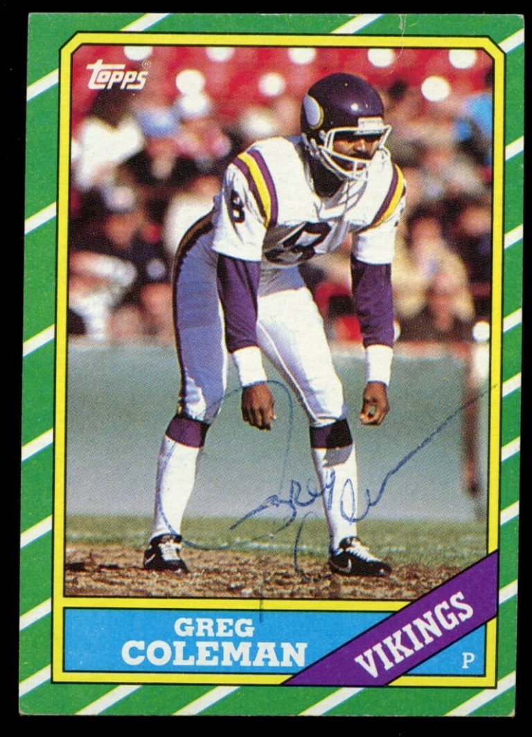 Greg Coleman #302 signed autograph auto 1986 Topps Football Trading Card