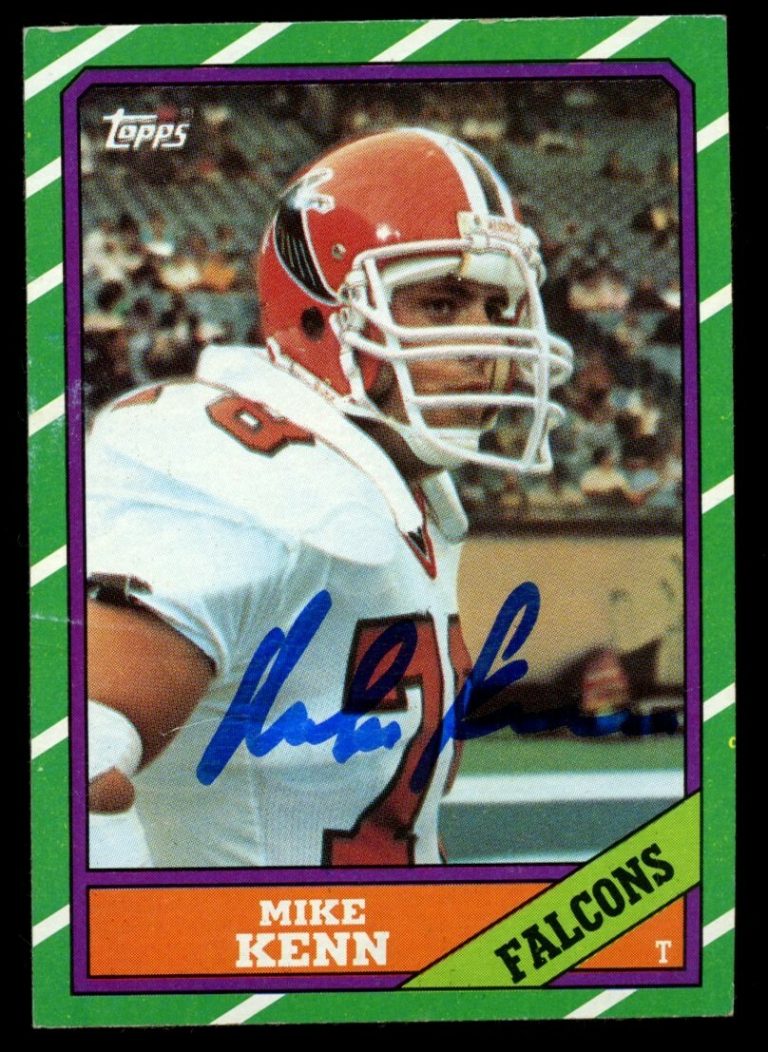 Mike Kenn #366 signed autograph auto 1986 Topps Football Trading Card