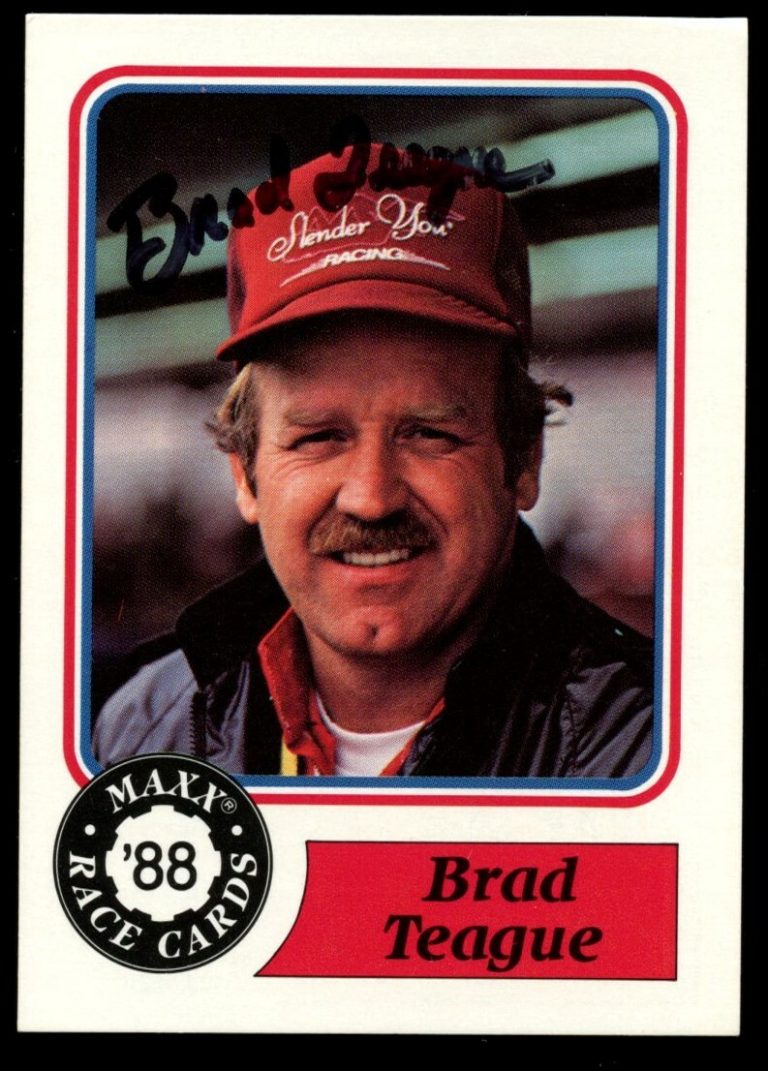 Brad Teague #12 signed autograph auto 1988 Maxx NASCAR Racing Trading Card