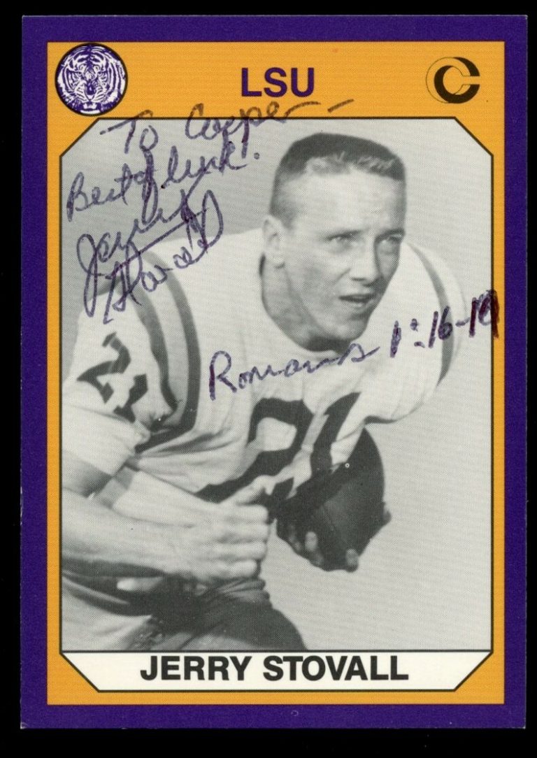 Jerry Stovall #41 signed autograph auto 1990 LSU Collegiate Collection Card