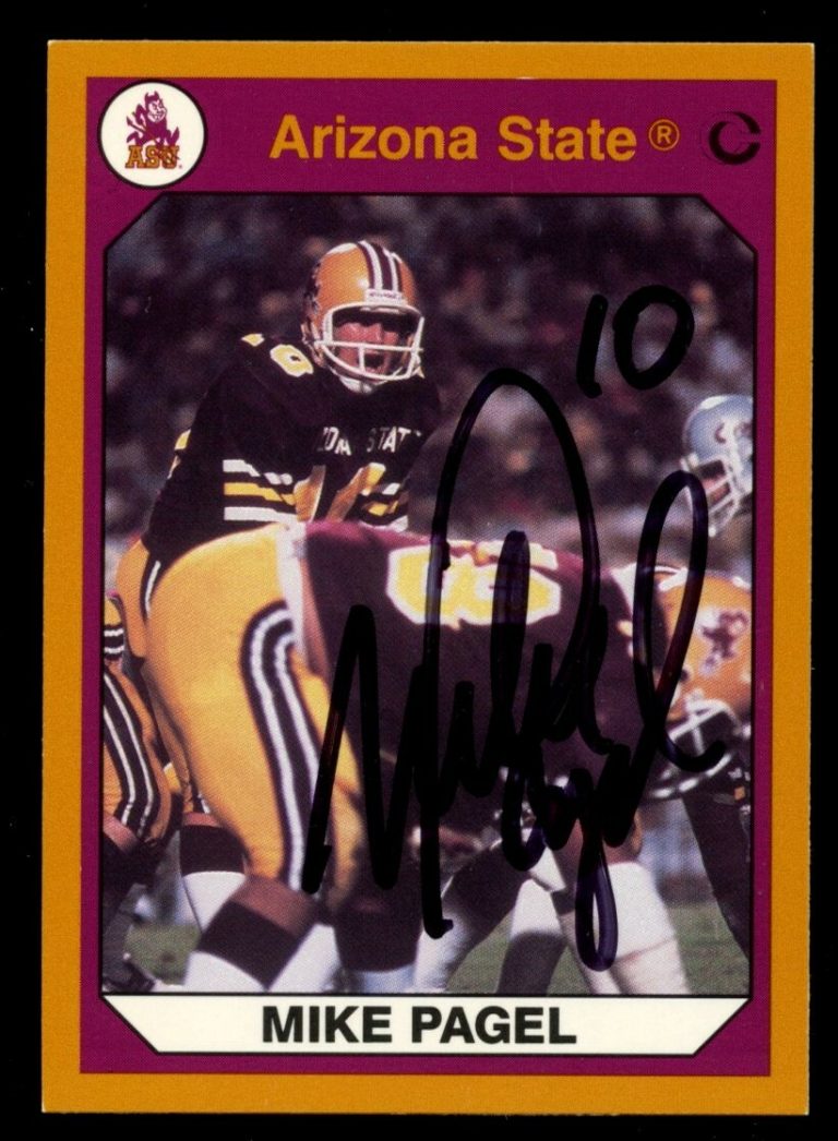 Mike Pagel #47 signed autograph 1990 Arizona State Collegiate Collection Card