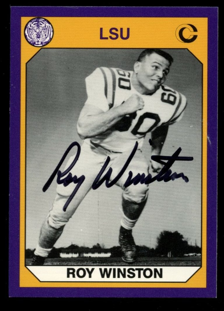 Roy Winston #144 signed autograph auto 1990 LSU Collegiate Collection Card
