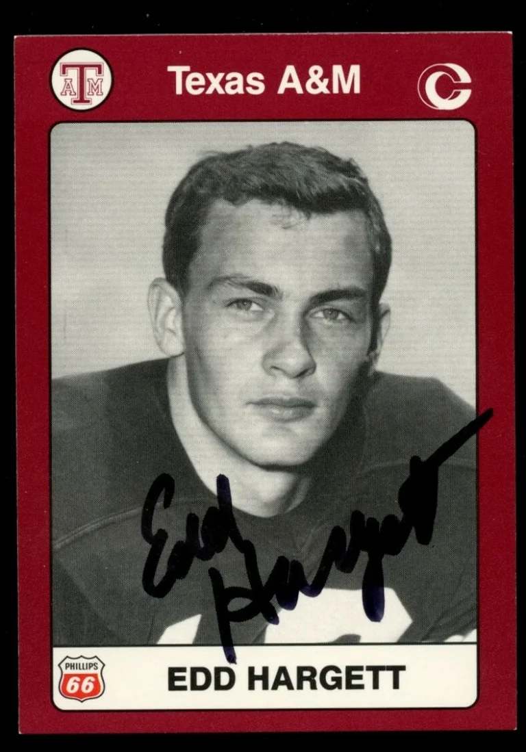 Edd Hargett #65 signed autograph auto 1991 Texas A&M Collegiate Collection Card