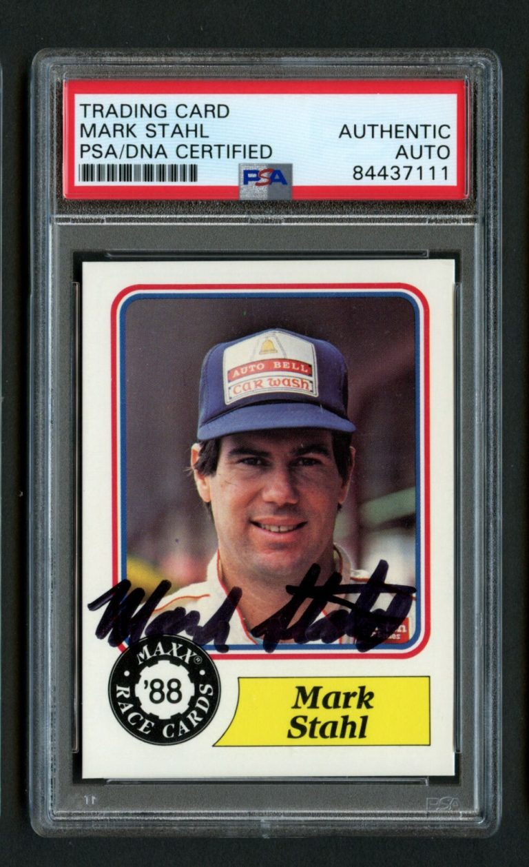 Mark Stahl #71 signed autograph auto 1988 MAXX Charlotte Racing Card PSA Slab