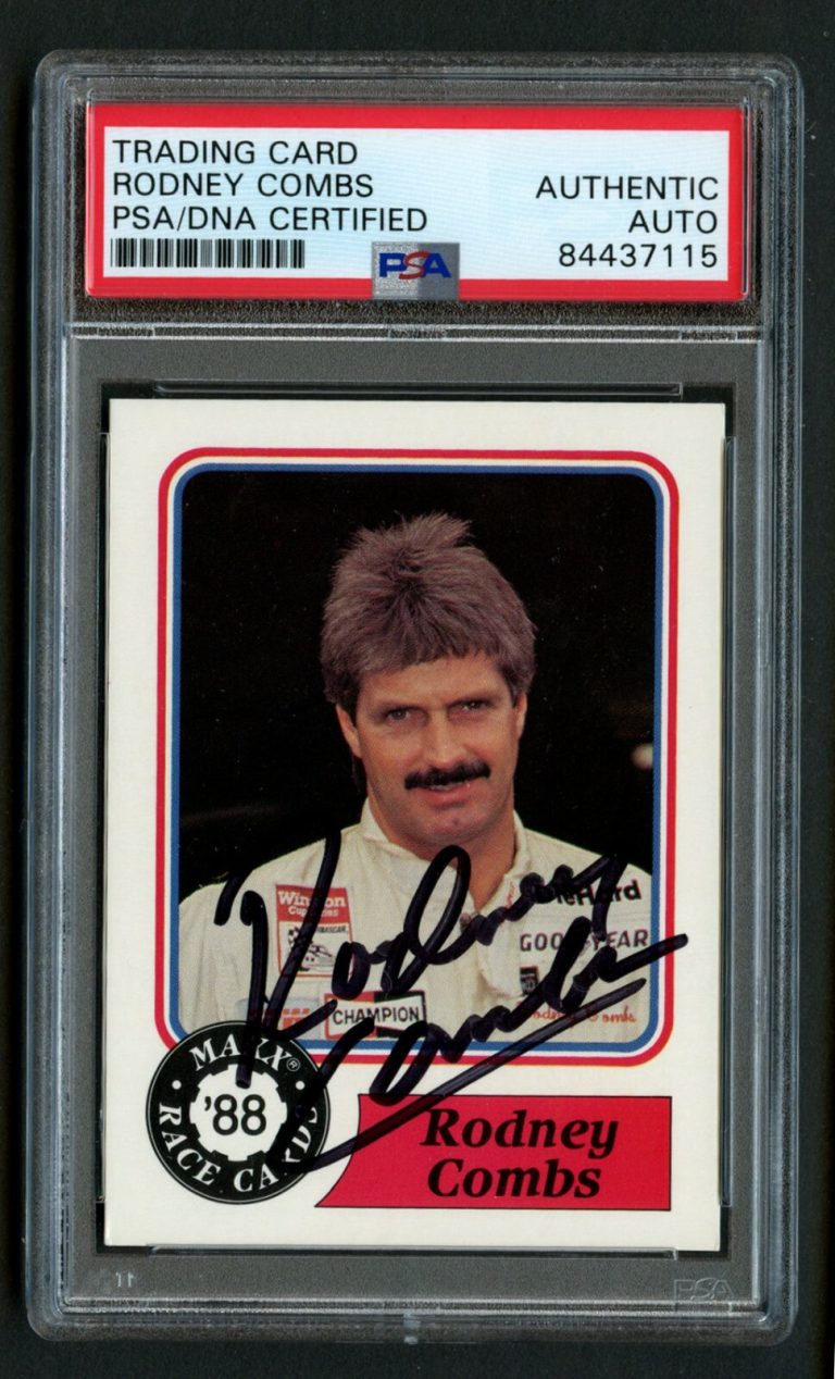 Rodney Combs #6 signed autograph auto 1988 MAXX Charlotte Racing Card PSA Slab