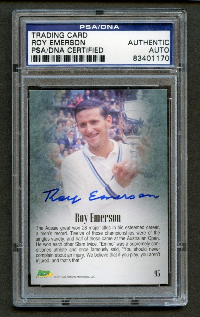 Roy Emerson signed autograph auto 2011 Ace Authentic #93 Tennis Card PSA Slabbed