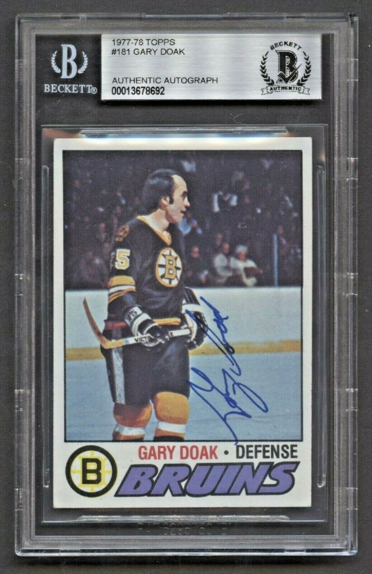 Gary Doak #181 signed autograph auto 1977-78 Topps Hockey Card BAS Slabbed