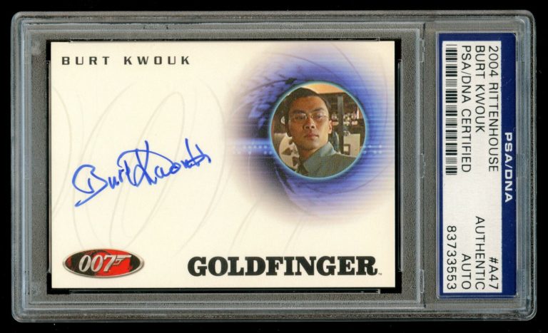 Burt Kwouk signed autograph auto 2004 Rittenhouse OO& Goldfinger Card PSA Slab
