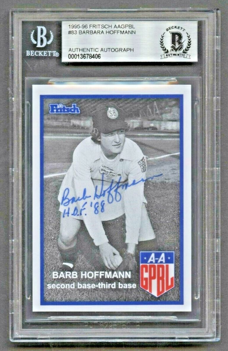 Barbara Hoffmann #83 signed autograph auto 1995-96 FRITSCH AAGPBL BAS Slabbed