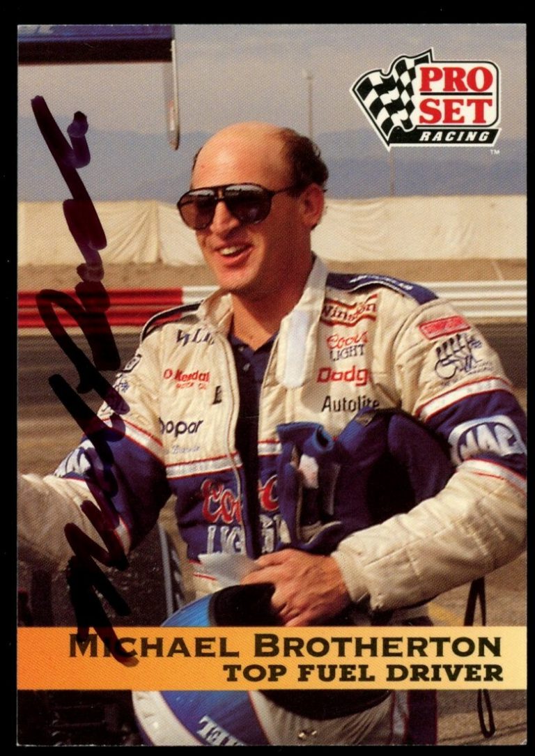 Michael Brotherton #177 signed autograph auto 1992 Pro Set NHRA Trading Card