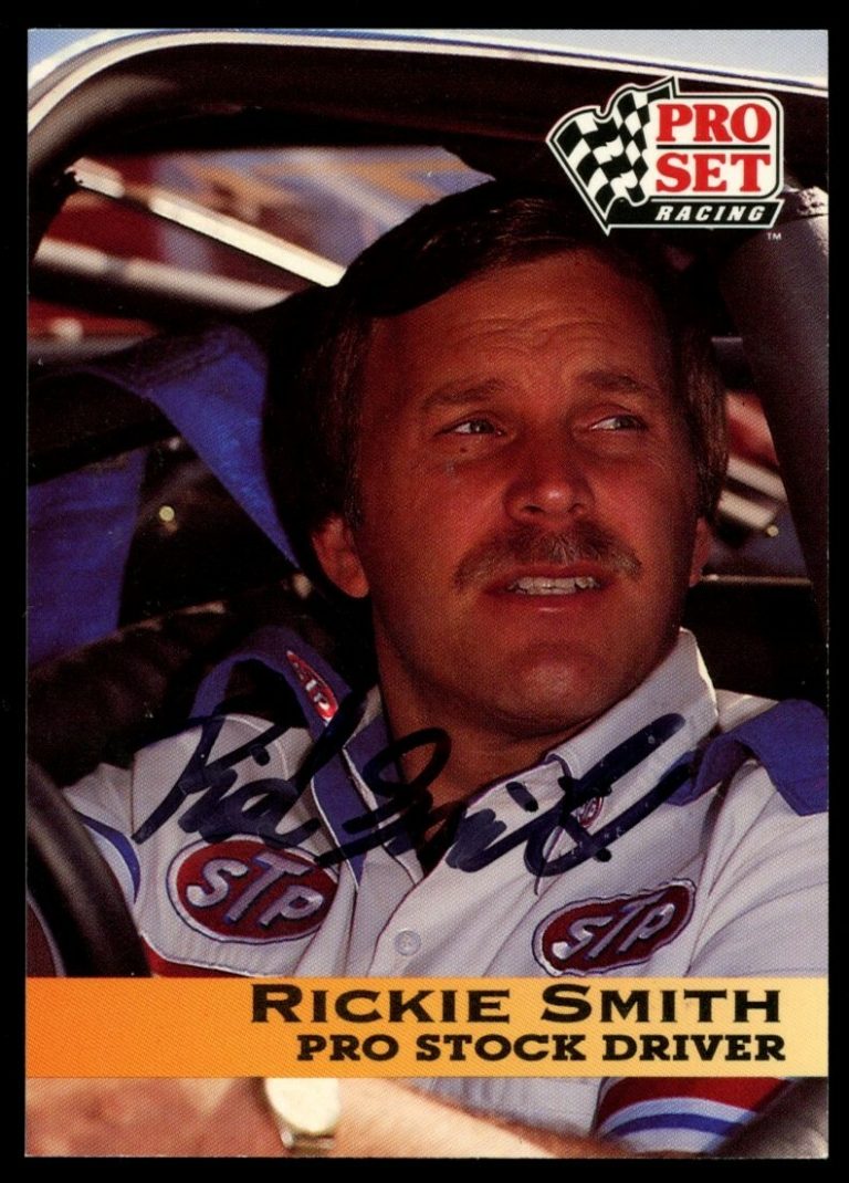 Rickie Smith #72 signed autograph auto 1992 Pro Set NHRA Trading Card
