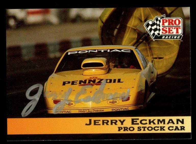Jerry Eckman #142 signed autograph auto 1992 Pro Set NHRA Trading Card