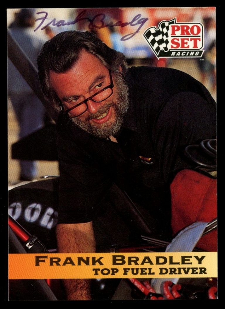 Frank Bradley #18 signed autograph auto 1992 Pro Set NHRA Trading Card