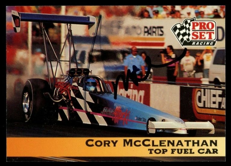 Cory McClenathan #109 signed autograph auto 1992 Pro Set NHRA Trading Card