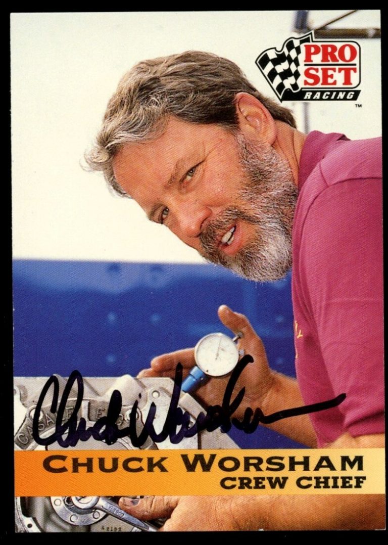 Chuck Worsham #158 signed autograph auto 1992 Pro Set NHRA Trading Card