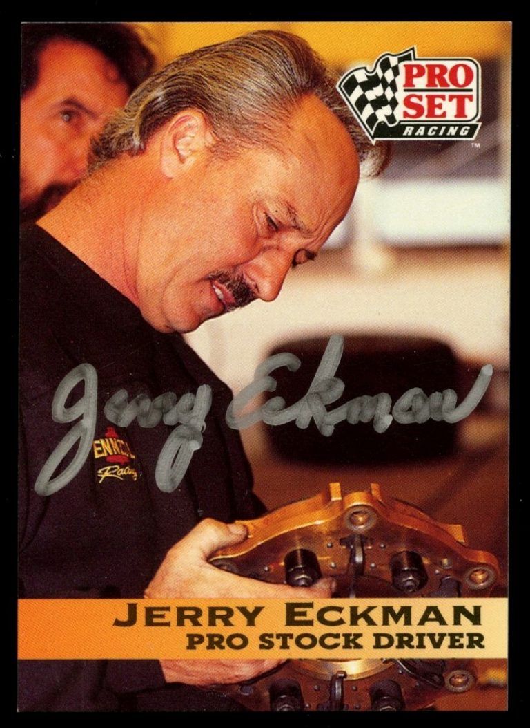 Jerry Eckman #69 signed autograph auto 1992 Pro Set NHRA Trading Card