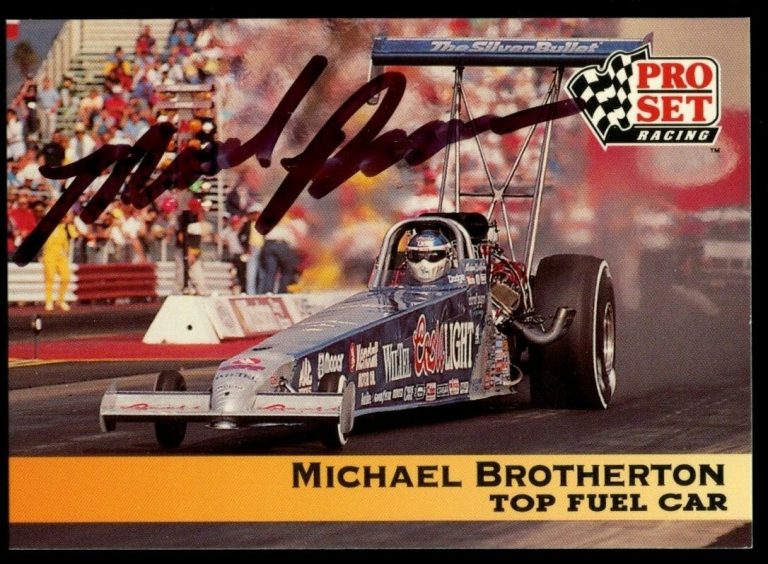 Michael Brotherton #104 signed autograph auto 1992 Pro Set NHRA Trading Card
