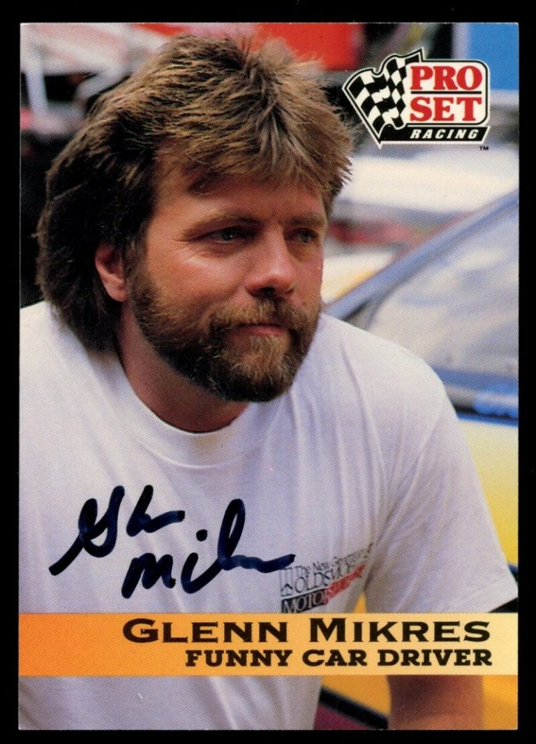 Glenn Mikres #46 signed autograph auto 1992 Pro Set NHRA Trading Card