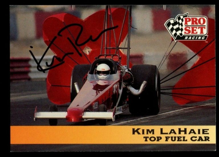 Kim LaHaie #108 signed autograph auto 1992 Pro Set NHRA Trading Card