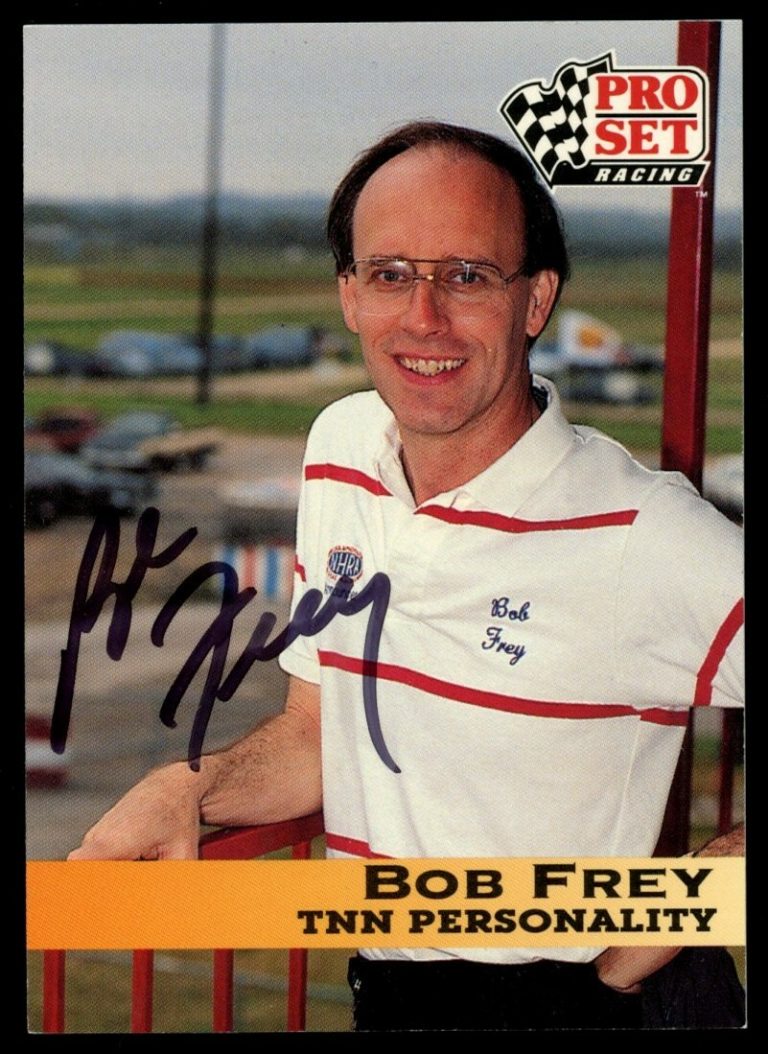 Bob Frey #185 signed autograph auto 1992 Pro Set NHRA Trading Card