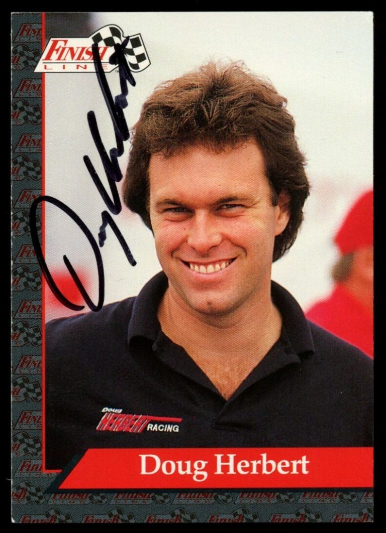 Doug Herbert #21 signed autograph auto 1993 Finish Line NHRA Trading Card
