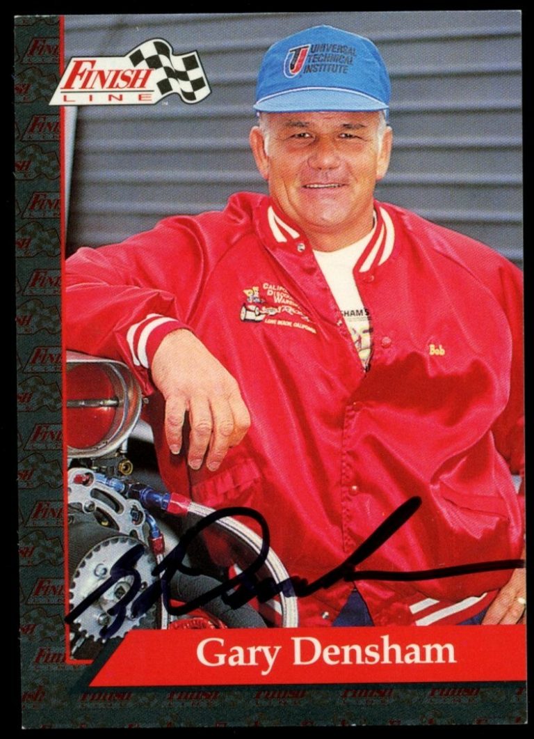 Gary Densham #47 signed autograph auto 1993 Finish Line NHRA Trading Card