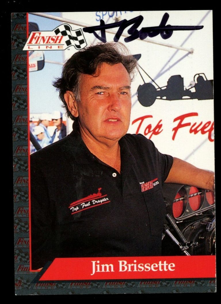 Jim Brissette #13 signed autograph auto 1993 Finish Line NHRA Trading Card