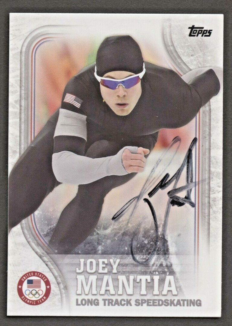 Joey Mantia #US-40 signed autograph auto 2018 Topps U.S. Winter Olympic Card
