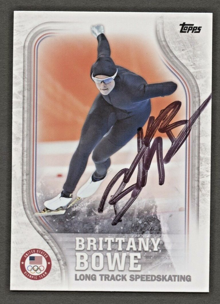 Brittany Bowe #US-37 signed autograph auto 2018 Topps U.S. Winter Olympic Card