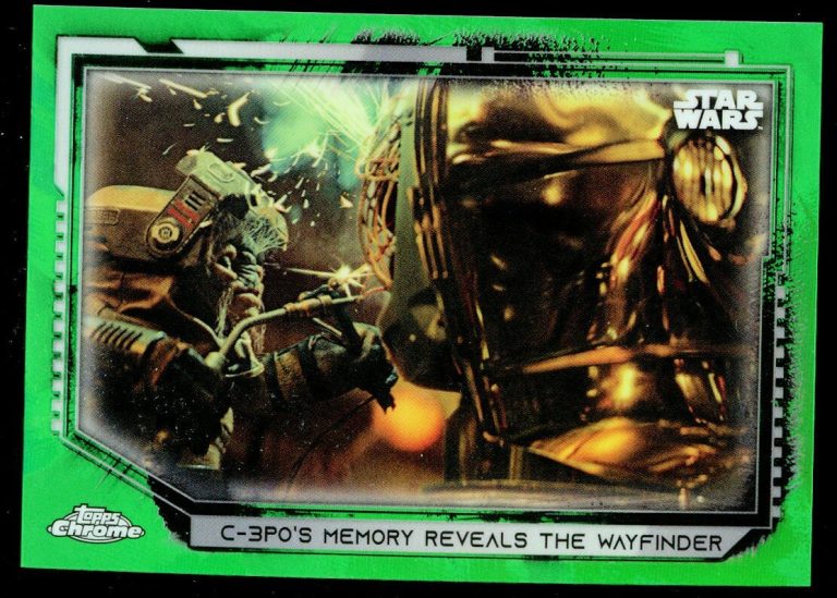 Star Wars 2021 Topps Chrome Legacy Green C-3PO's Memory Reveals Card #9 34/50