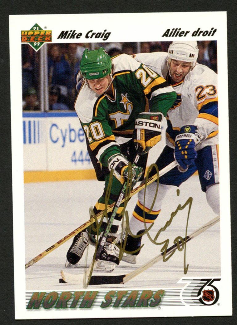 Mike Craig #125 signed autograph auto 1991-92 Upper Deck Hockey Card